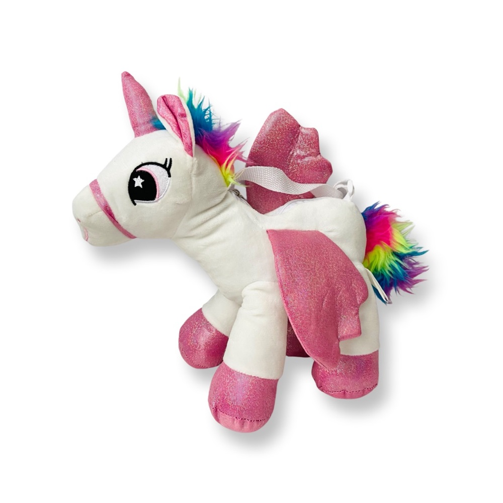GIRLS Unicorn Stuffed Multicoloured Handbag Brand New
